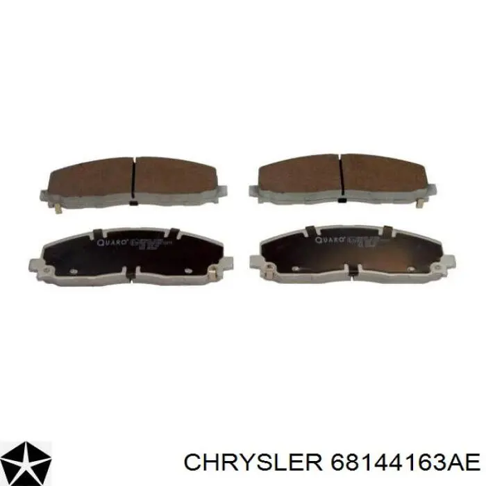 Колодки тормозные передние дисковые CHRYSLER 68144163AE