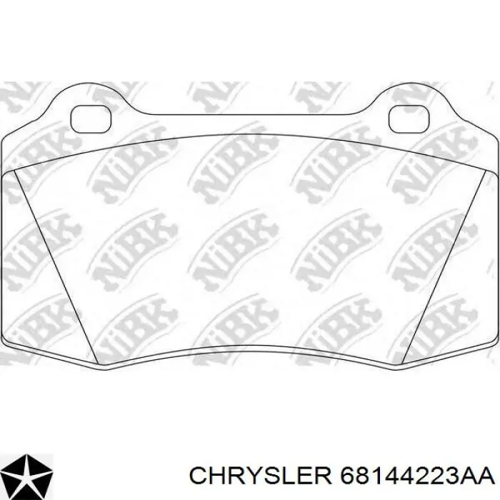 Задние тормозные колодки 68144223AA Chrysler