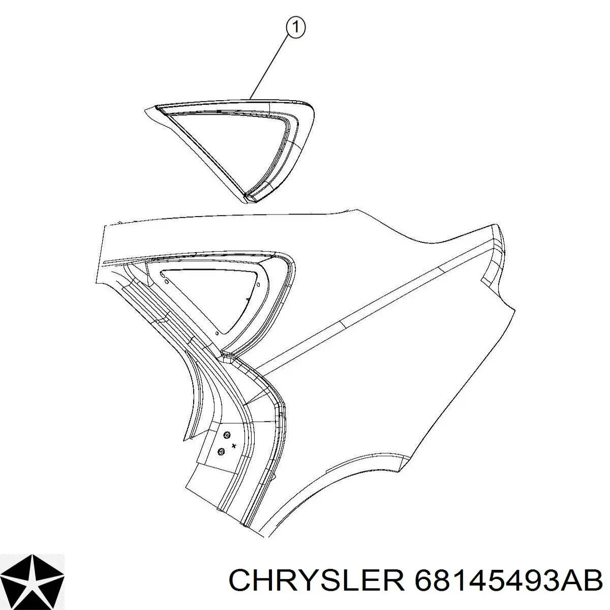 Задняя форточка левая Chrysler 68145493AB цена, от 12.67 USD