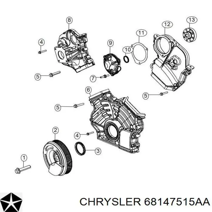 Сальник двигателя распредвала Jeep Grand Cherokee IV внедорожник (WK) (2011 - 2022) цена, от 53.46 USD