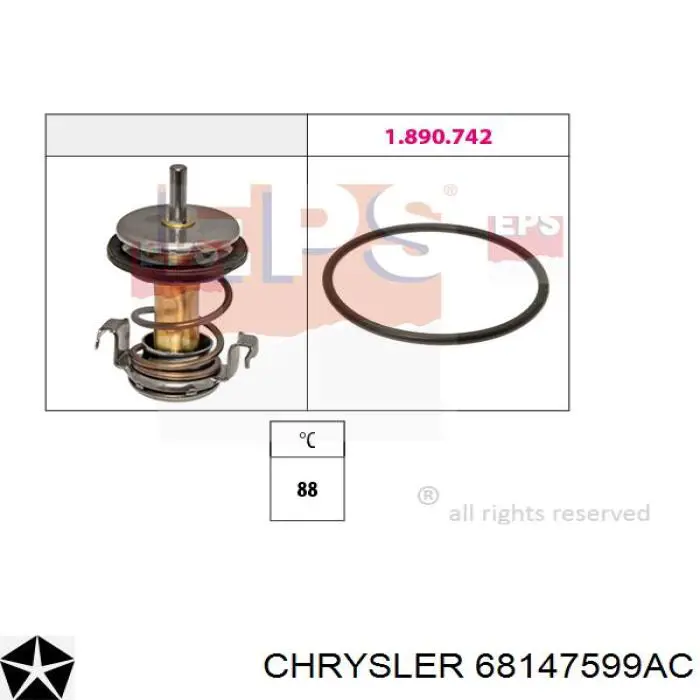 68147599AC Chrysler термостат