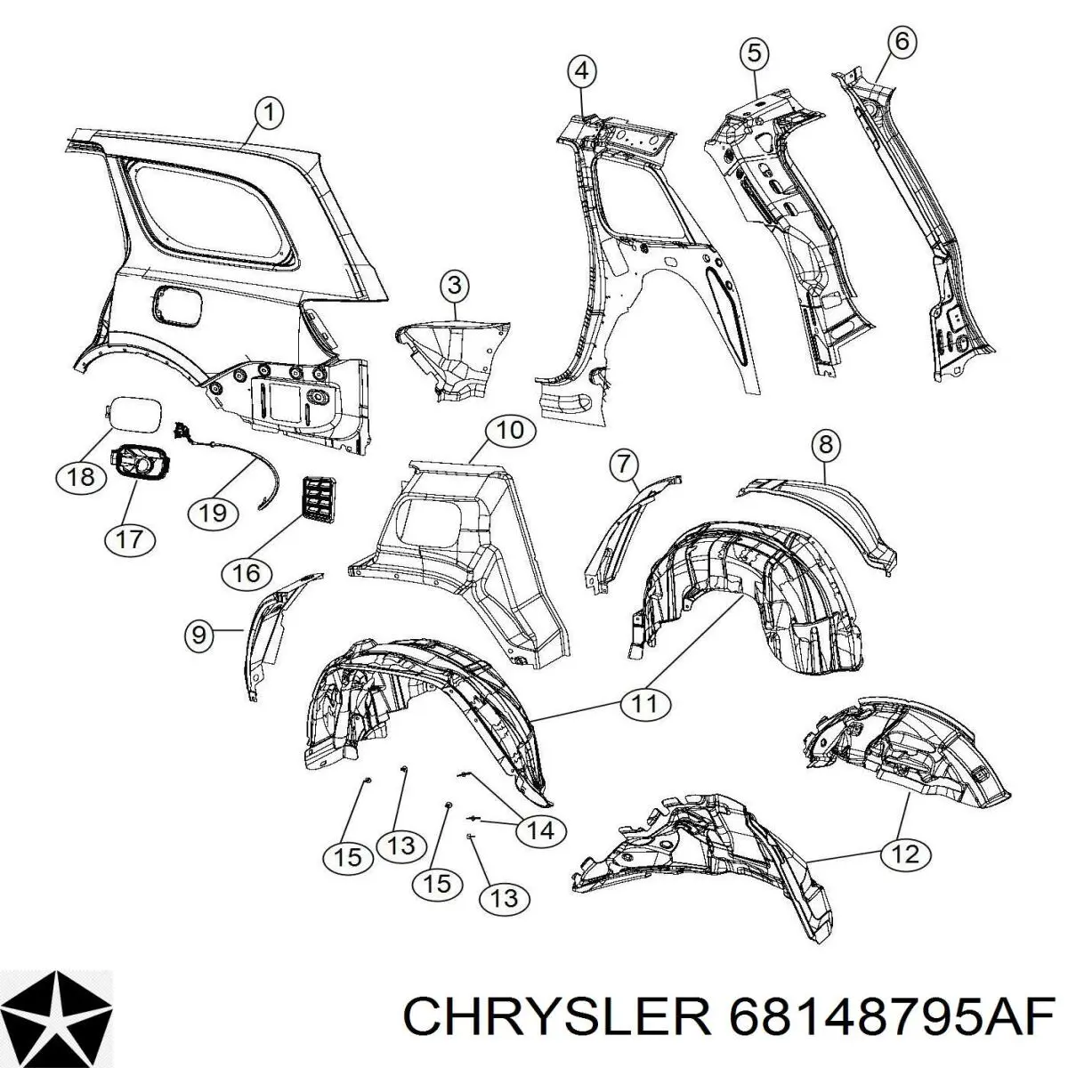  Chrysler 68148795AF цена, от 10.14 USD