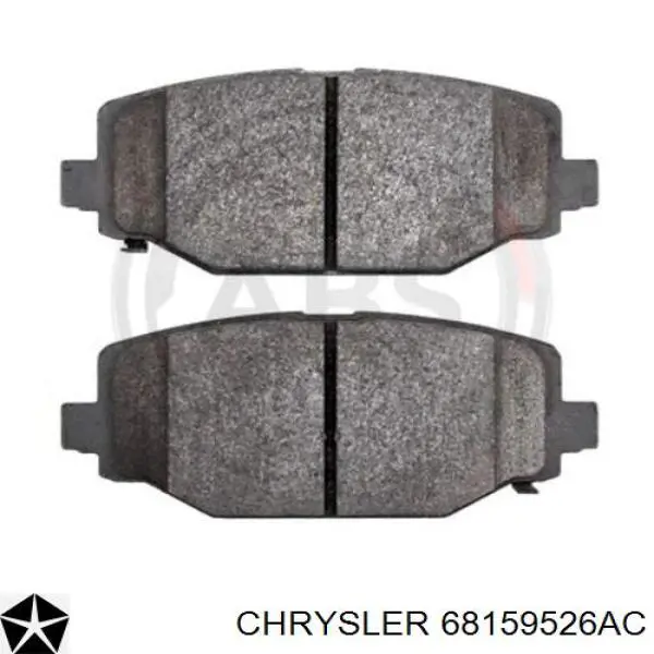 Купить 68159526AC Chrysler Колодки тормозные задние, дисковые