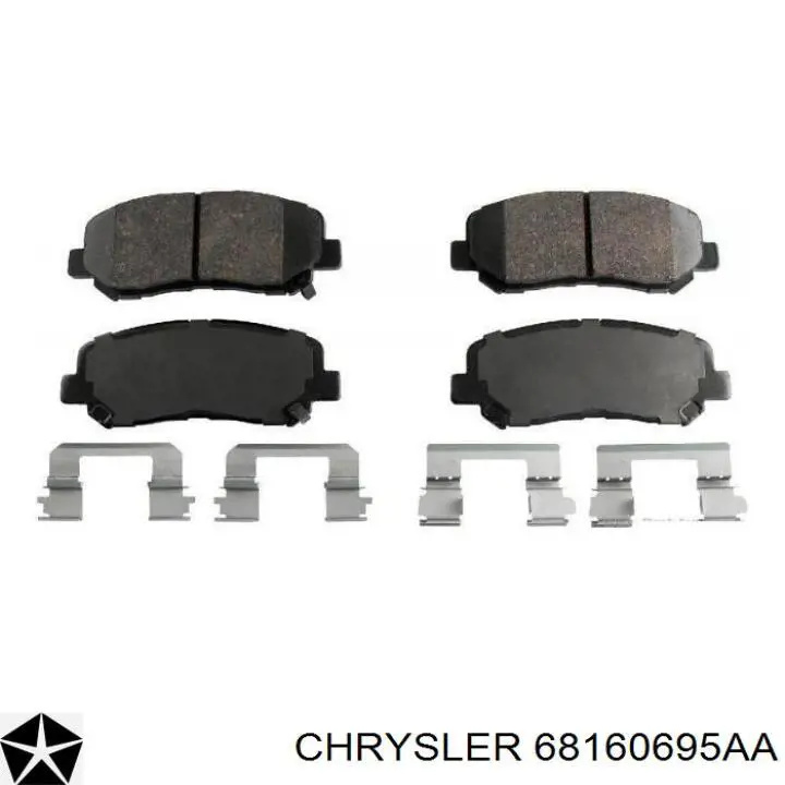 68160695AA Chrysler sapatas do freio dianteiras de disco