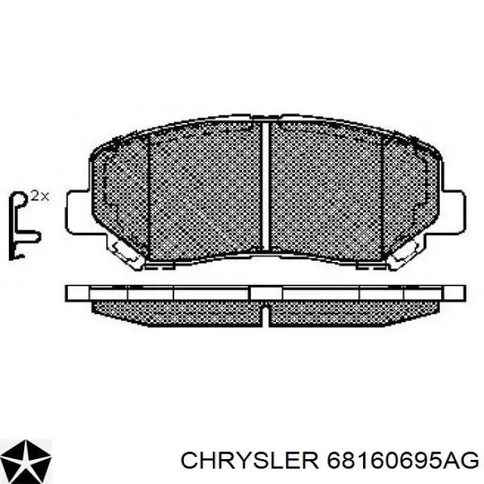 Передние тормозные колодки 68160695AG Chrysler