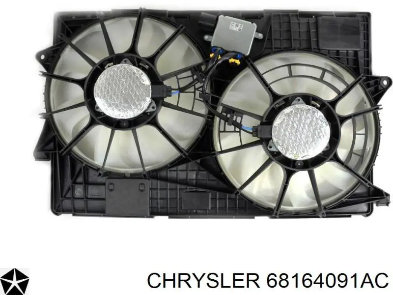 68164091AC Chrysler Диффузор радиатора охлаждения в сборе с мотором