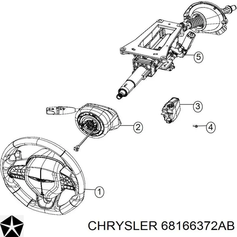 Механизм блокировки рулевого колеса Chrysler 68166372AB цена, от 45.56 USD