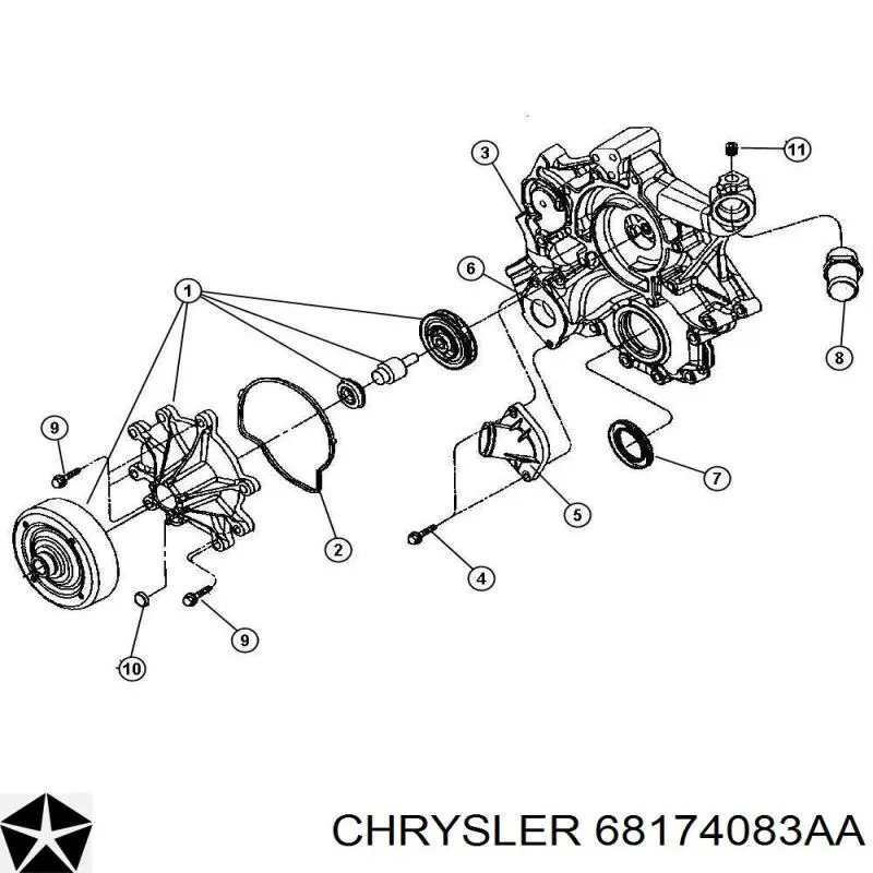 Термостат 68174083AA Chrysler