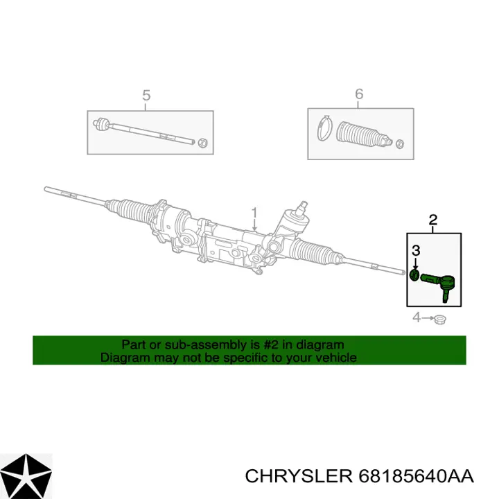 Рулевой наконечник CHRYSLER 68185640AA