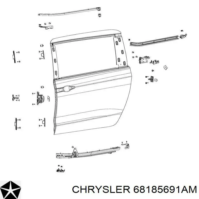 Дверь боковая (сдвижная) левая Chrysler 68185691AM цена, от 1265.47 USD