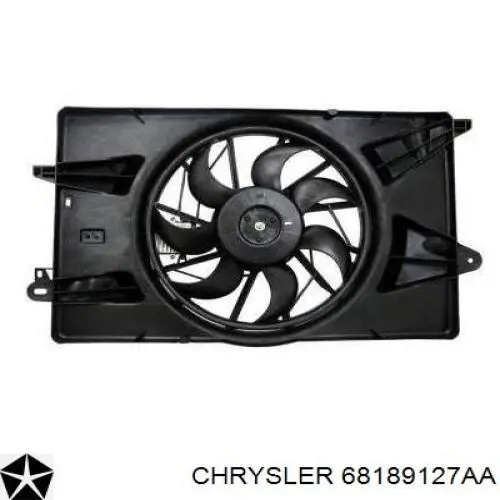 Диффузор радиатора охлаждения в сборе с мотором и крыльчаткой Chrysler 55111482AC цена, от 140.49 USD