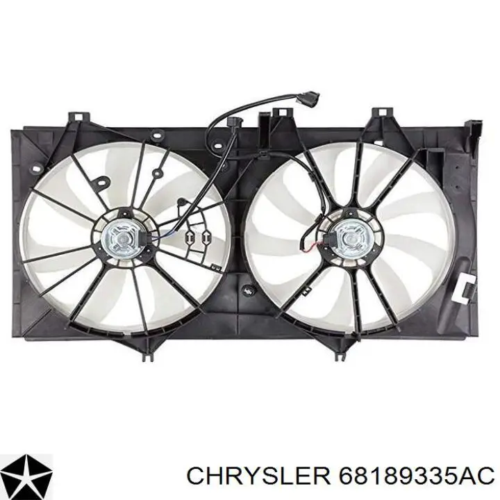 Диффузор вентилятора в сборе с мотором и крыльчаткой 68217820AB Chrysler