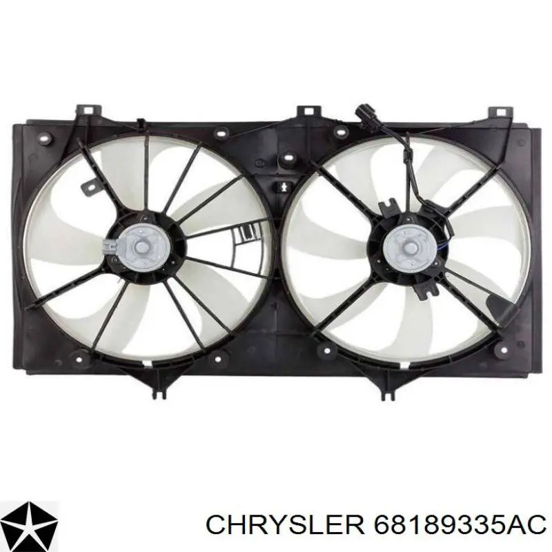 68217820AB Chrysler Диффузор радиатора охлаждения в сборе с мотором