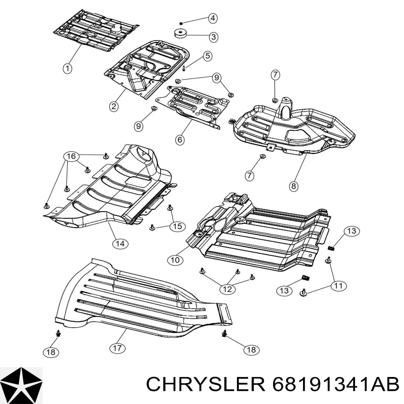  Chrysler 68191341AB цена, от 19.00 USD