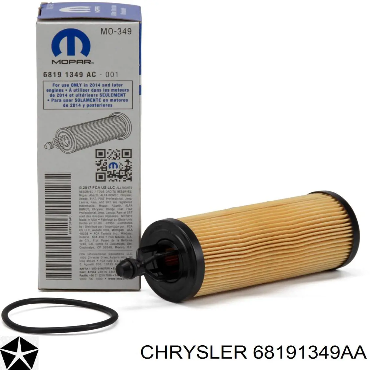 68191349AA Chrysler filtro de óleo
