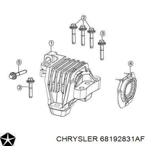 Подушка двигателя 68192831AF Market (OEM)