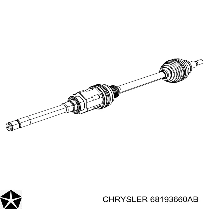 Правая полуось 68193660AB Chrysler