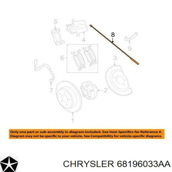  Chrysler 68196033AA цена, от 576.27 USD