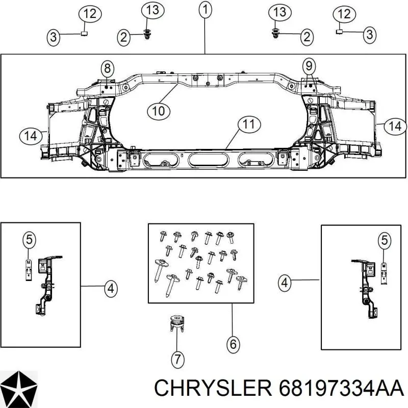 68197334AA Chrysler Телевизор