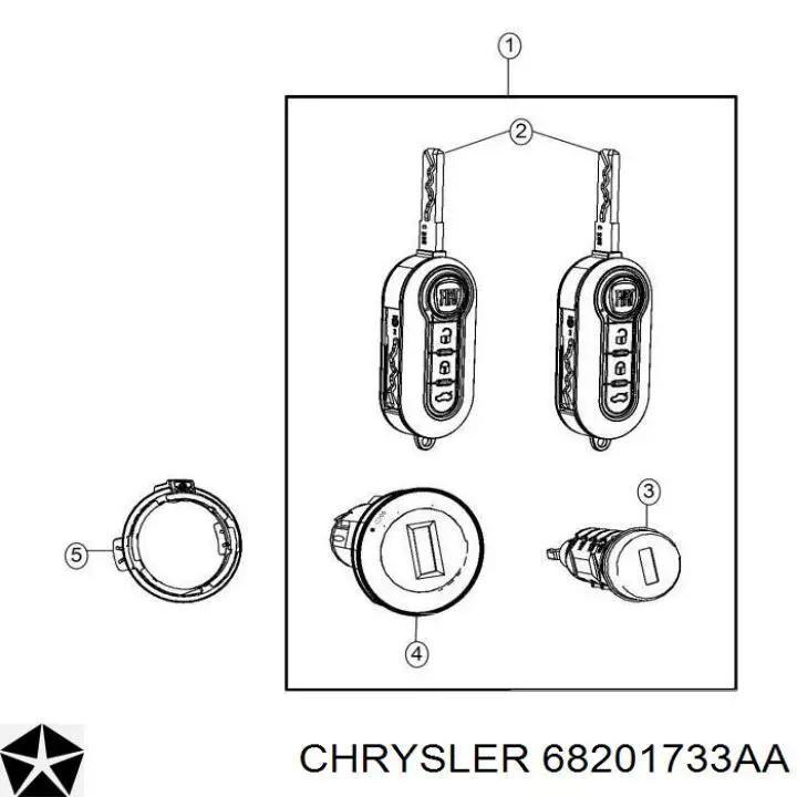 68201733AA Chrysler Антенна (кольцо) иммобилайзера