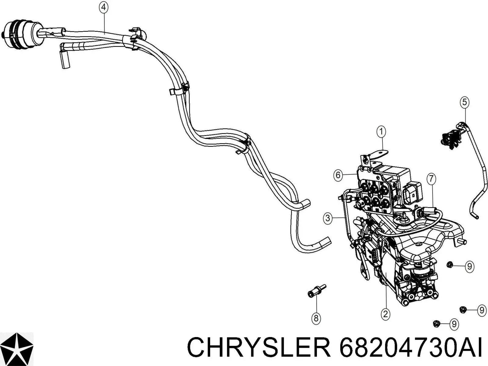 Компрессор пневмоподвески Chrysler 68204730AI цена, от 340.37 USD
