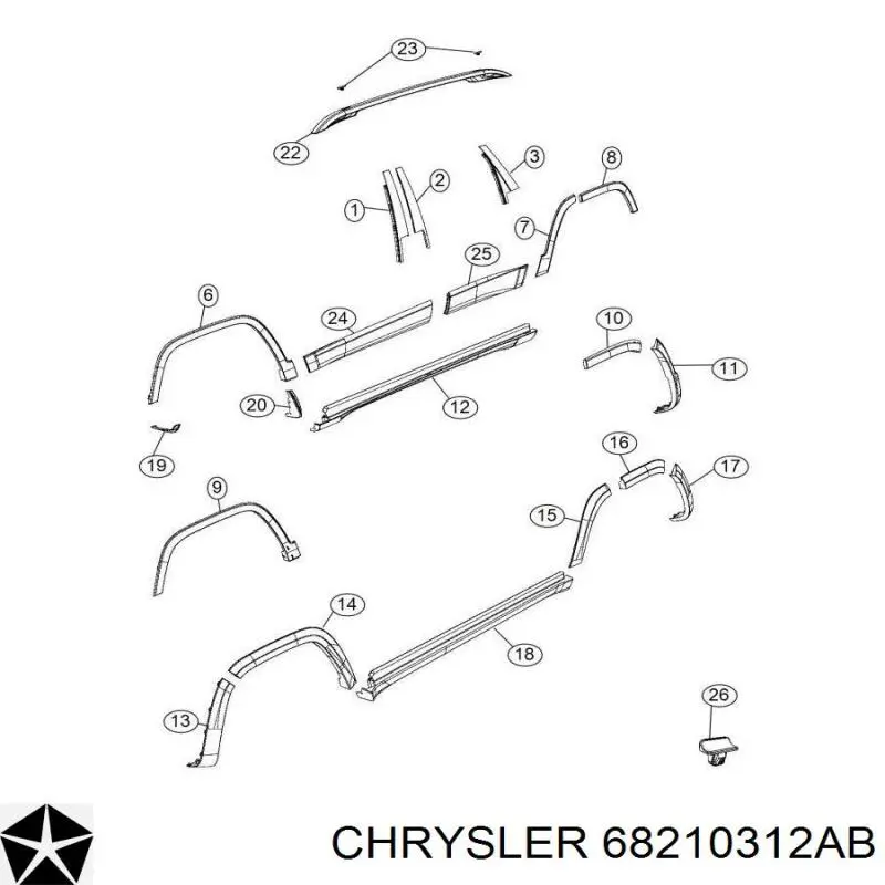  Chrysler 68210312AB цена, от 22.10 USD