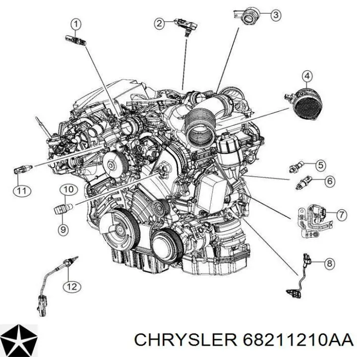 Датчик температуры наддува Chrysler 68211210AA цена, от 12.67 USD