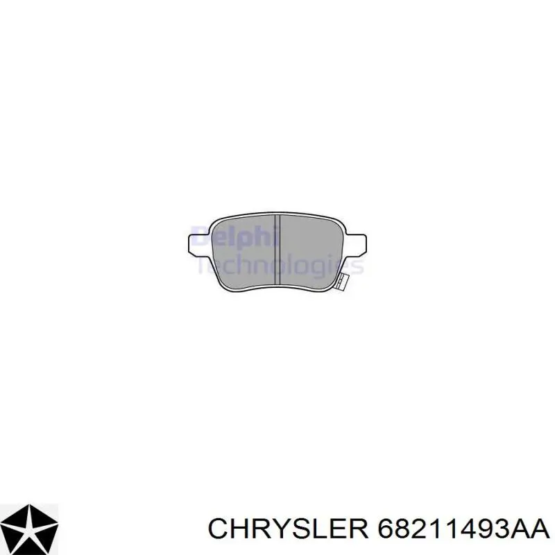 Купить 68211493AA Chrysler Колодки тормозные задние, дисковые