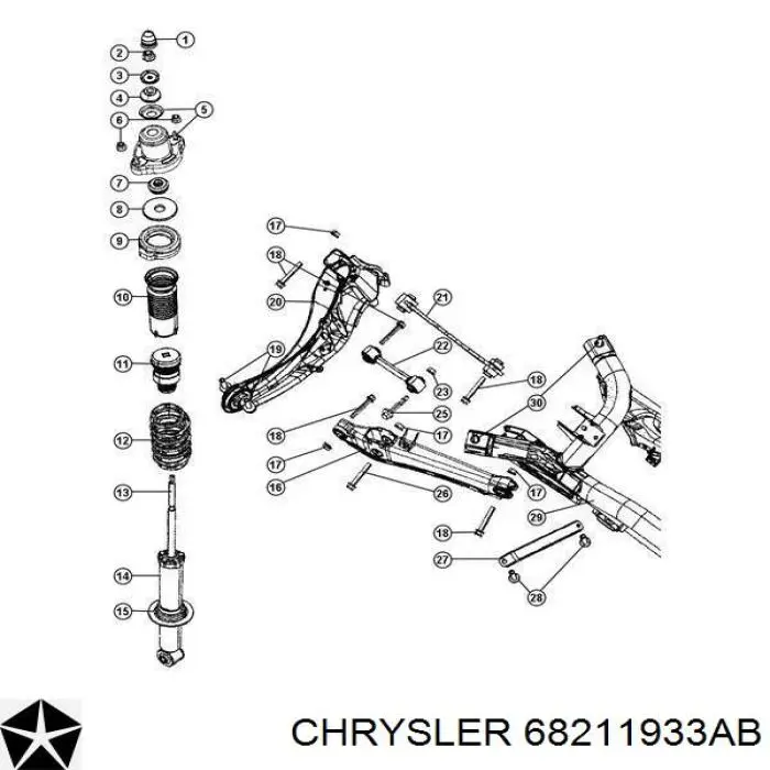 05105252AD Chrysler Подрамник задней подвески