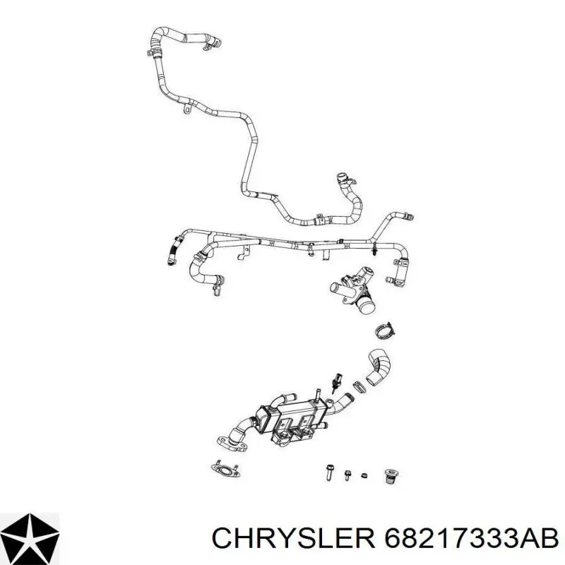 68217333AB Chrysler Шланг (патрубок) радиатор EGR, обратка