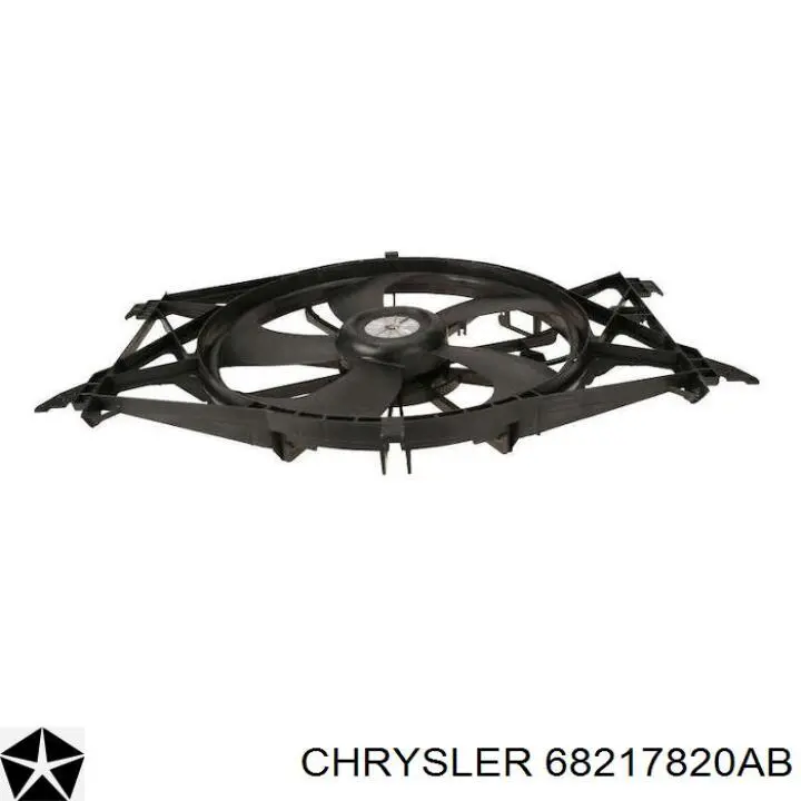 68217820AB Chrysler difusor do radiador de esfriamento, montado com motor e roda de aletas