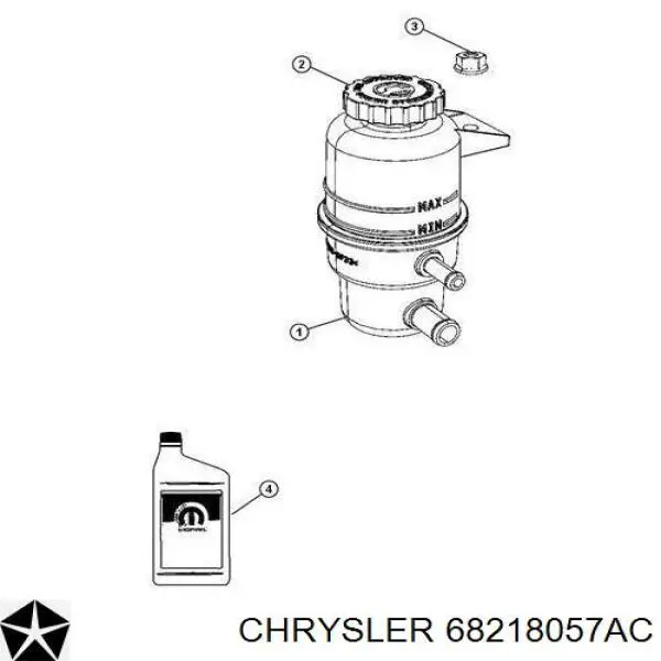  Трансмиссионное масло Chrysler (68218057AC)