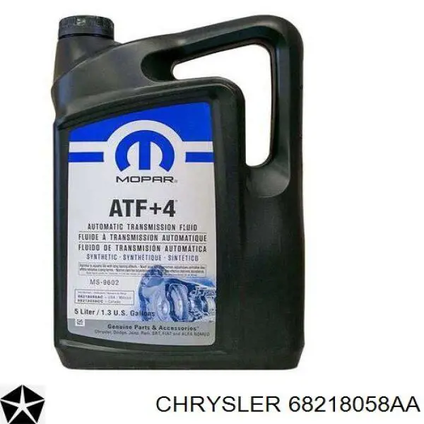  Масло трансмиссионное Chrysler ATF +4 5 л (68218058AA)