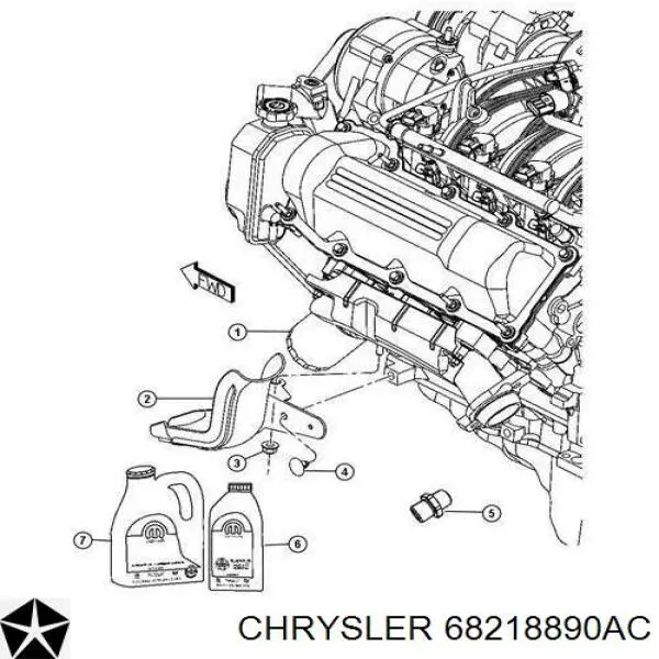 Моторное масло Chrysler (68218890AC)