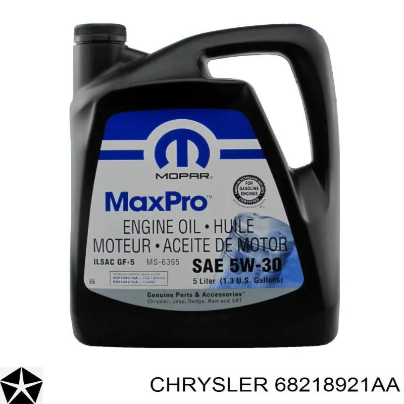 Моторное масло Chrysler MaxPro 5W-30 Синтетическое 5л (68218921AA)