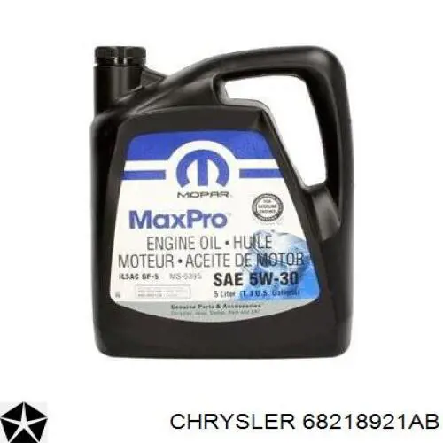 Моторное масло Chrysler MaxPro 5W-30 Синтетическое 5л (68218921AB)
