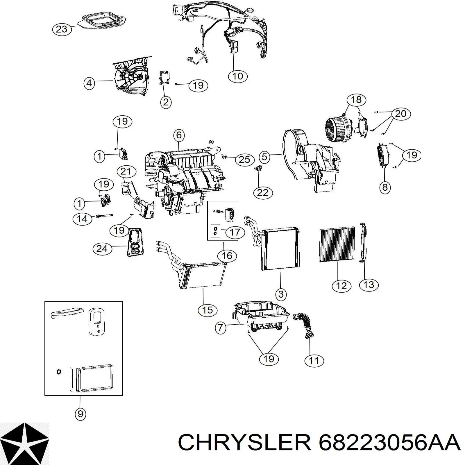 Купить K68223056AA Fiat/Alfa/Lancia Датчик температуры наружного воздуха