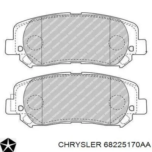 Купить 68225170AA Chrysler Колодки тормозные