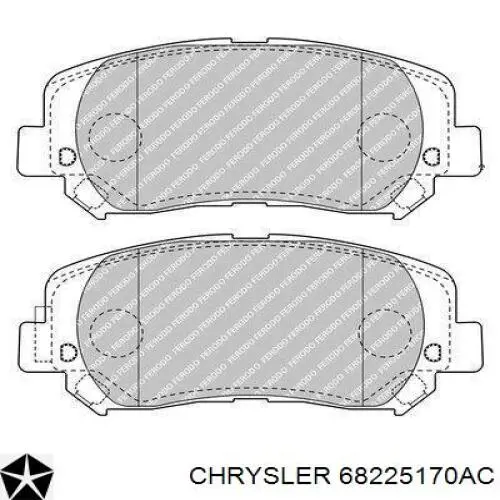 68225170AC CHRYSLER Pastillas de freno delanteras original y equivalente