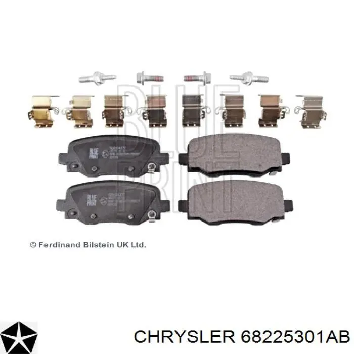 68225301AB Chrysler колодки тормозные задние дисковые