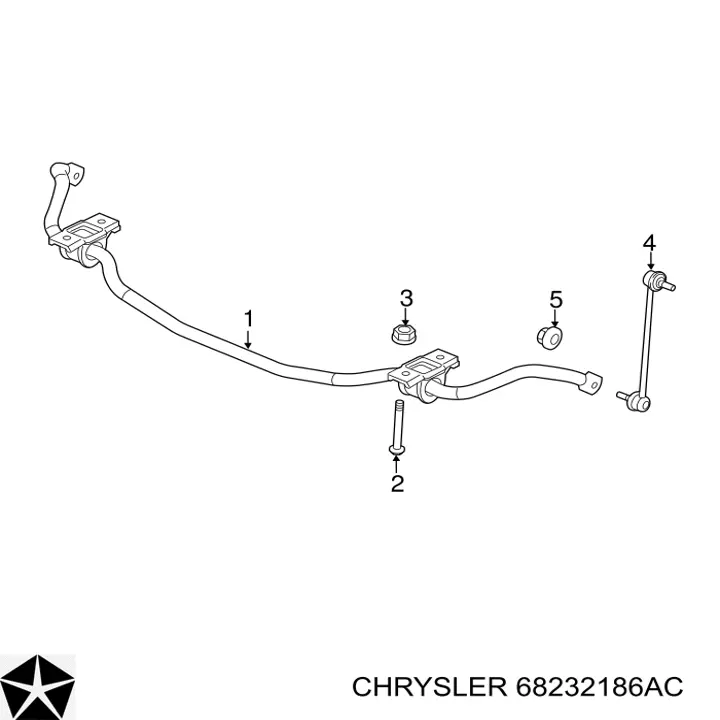 68232186AC Chrysler стойка стабилизатора переднего