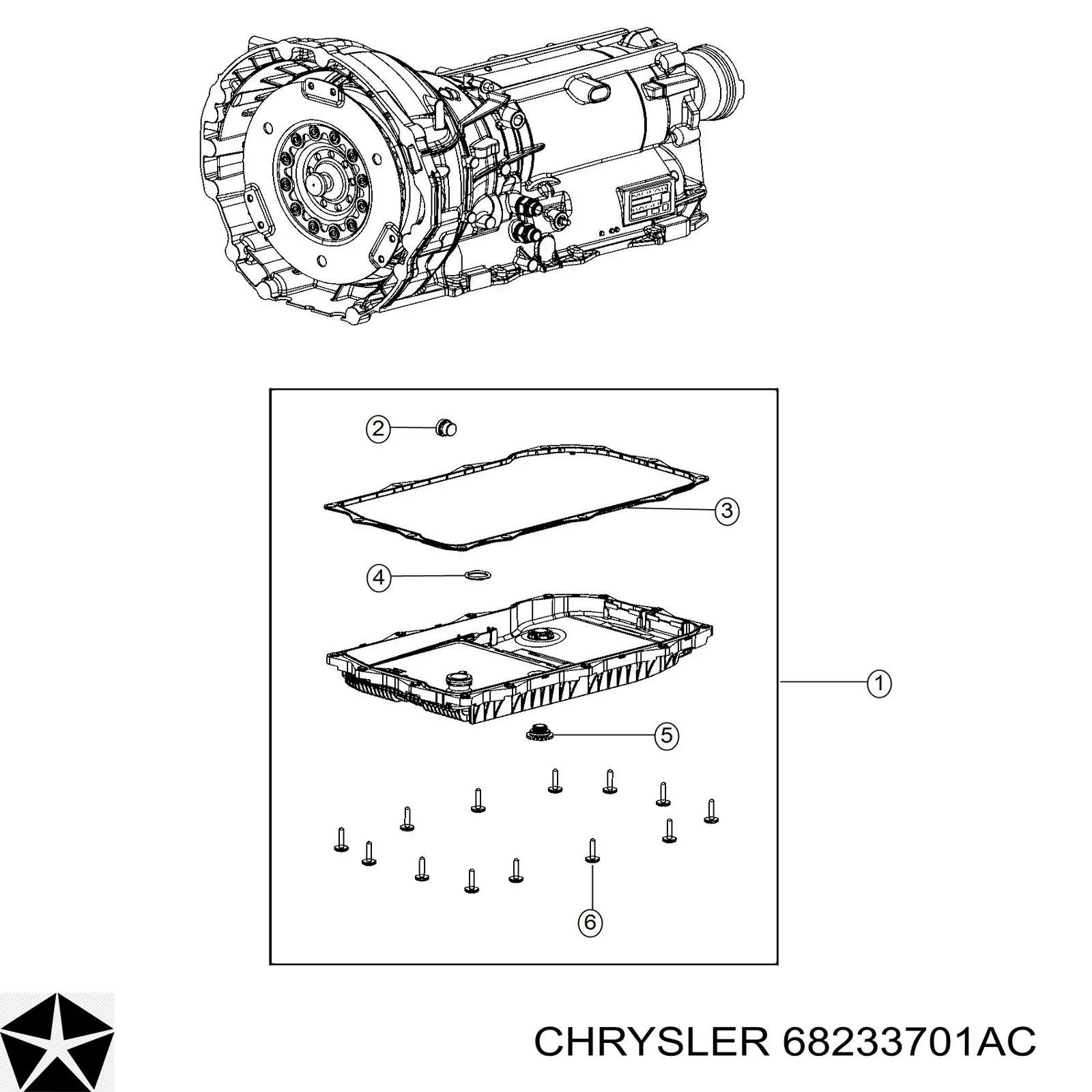 Поддон АКПП 68233701AC Chrysler