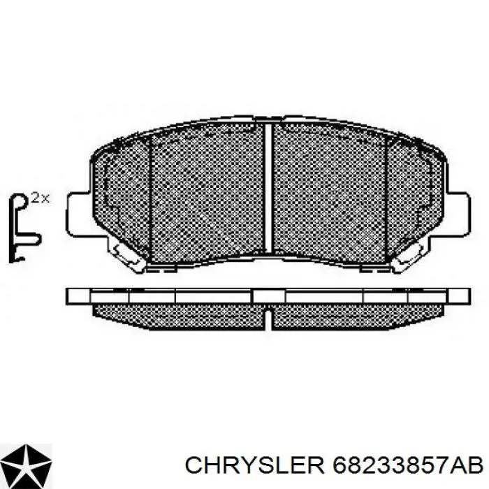 68233857AB Chrysler sapatas do freio dianteiras de disco