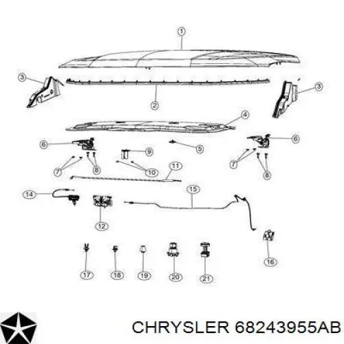 Капот Chrysler 68243955AB