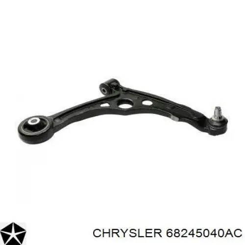 68245040AC Chrysler braço oscilante inferior direito de suspensão dianteira