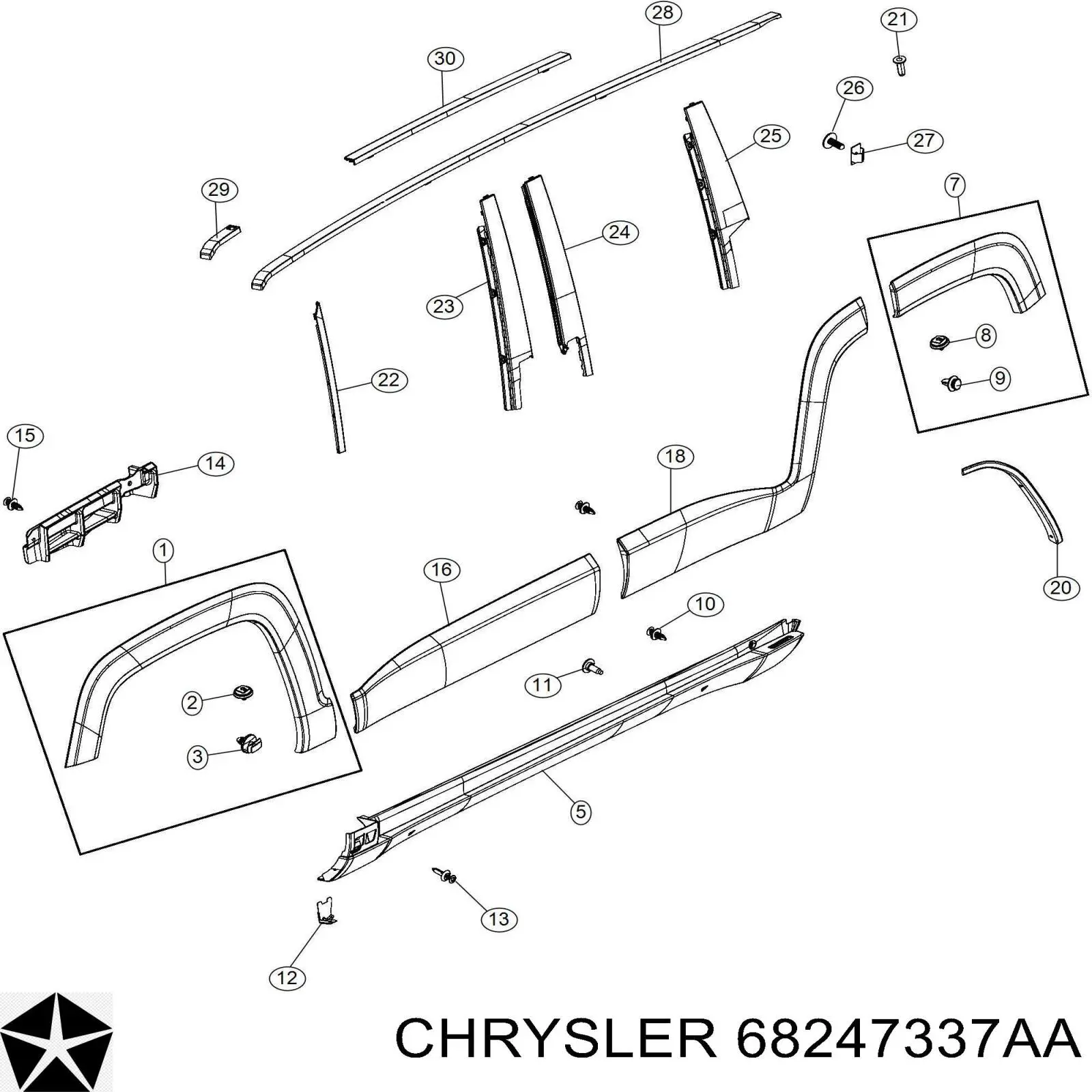  Chrysler 68247337AA цена, от 3.80 USD