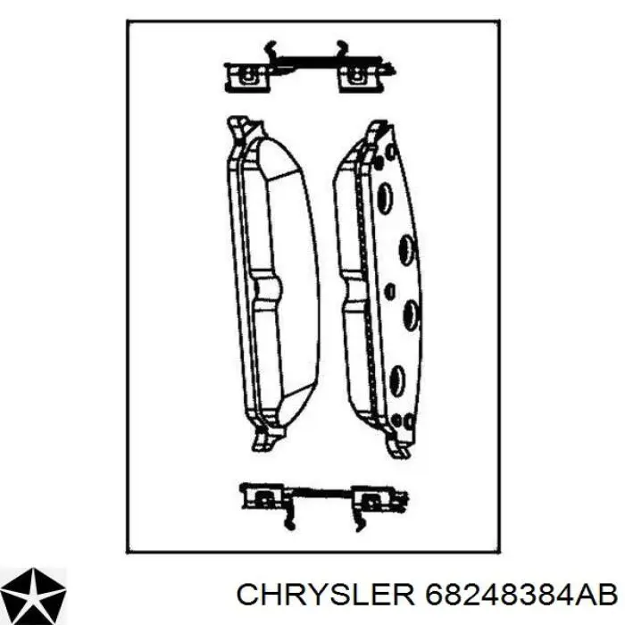 68248384AB Chrysler колодки тормозные передние дисковые
