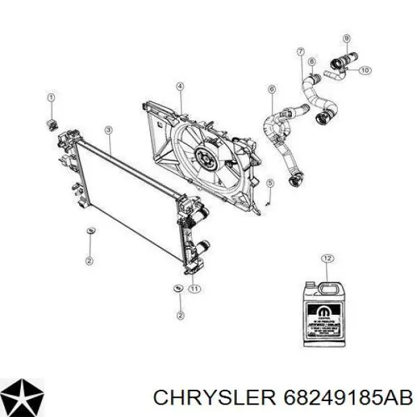 Диффузор вентилятора в сборе с мотором и крыльчаткой TQ55160 Tqparts