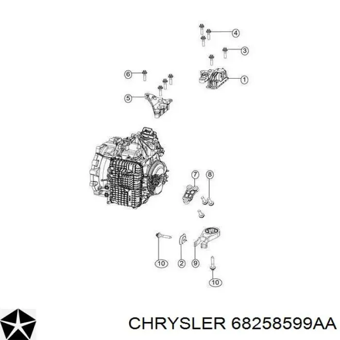 Задняя опора двигателя ST68257232AA SAT