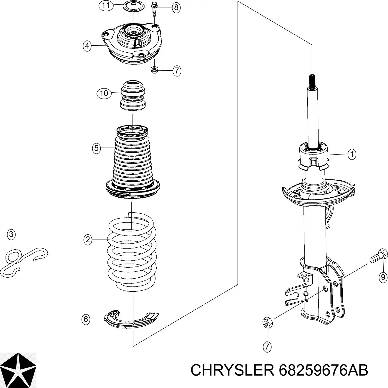 Амортизатор подвески передний левый Fast FT11324 цена, от 61.35 USD